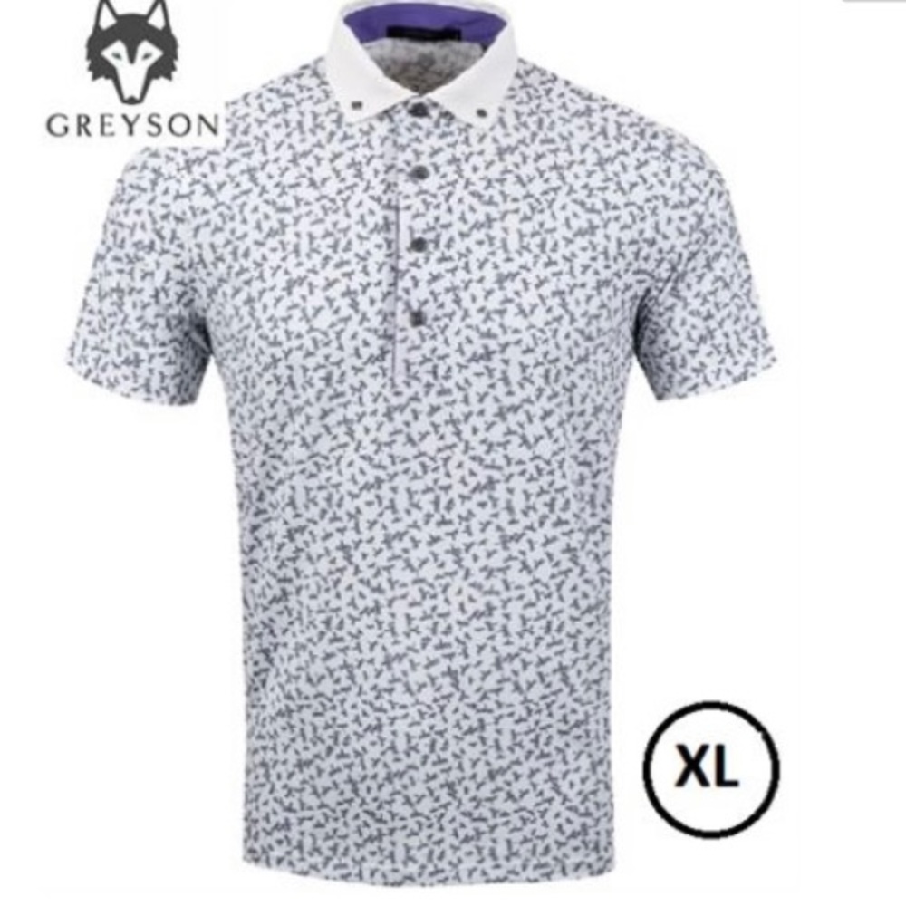 NWT - GREYSON, Men’s Golf, Lord of the flies Polo Arctic shirt. Size: XL